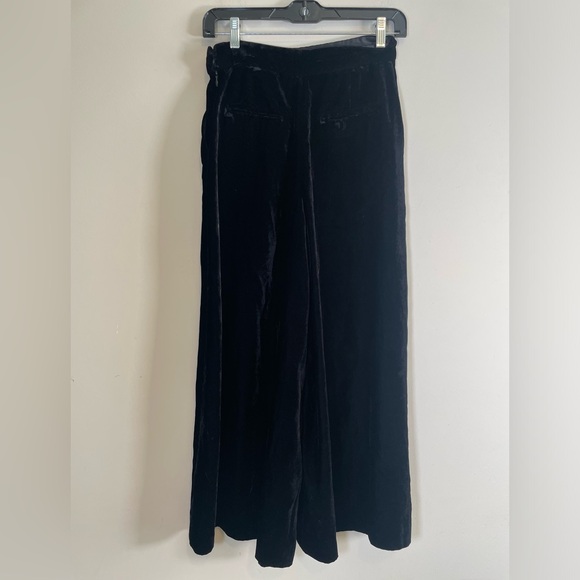 & Other Stories black velvet wide leg crop high waist culottes pants Women’s 4 - Picture 14 of 16